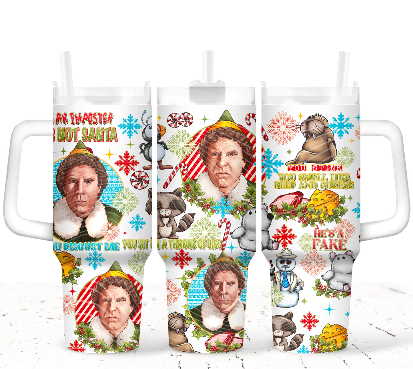 He's Not Santa---Elf 40oz Tumbler