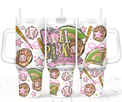 Ball Park Junkie_ Baseball 40oz Tumbler