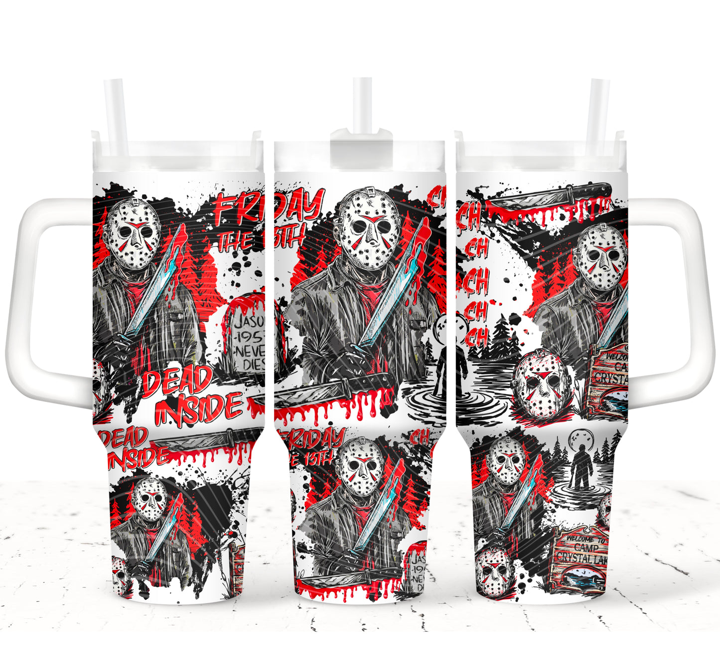 Jason Dead Inside Grippy Tumbler