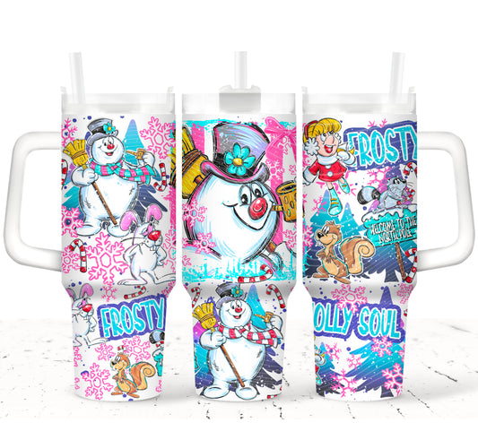 Christmas Snowman Selfie 40oz Tumbler