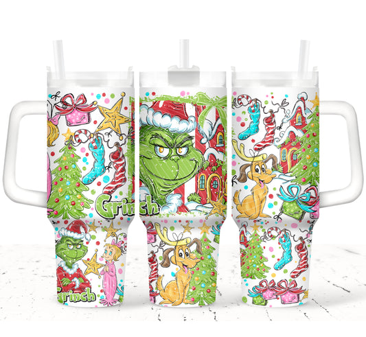 Christmas Grinch_ Selfie 40oz Tumbler