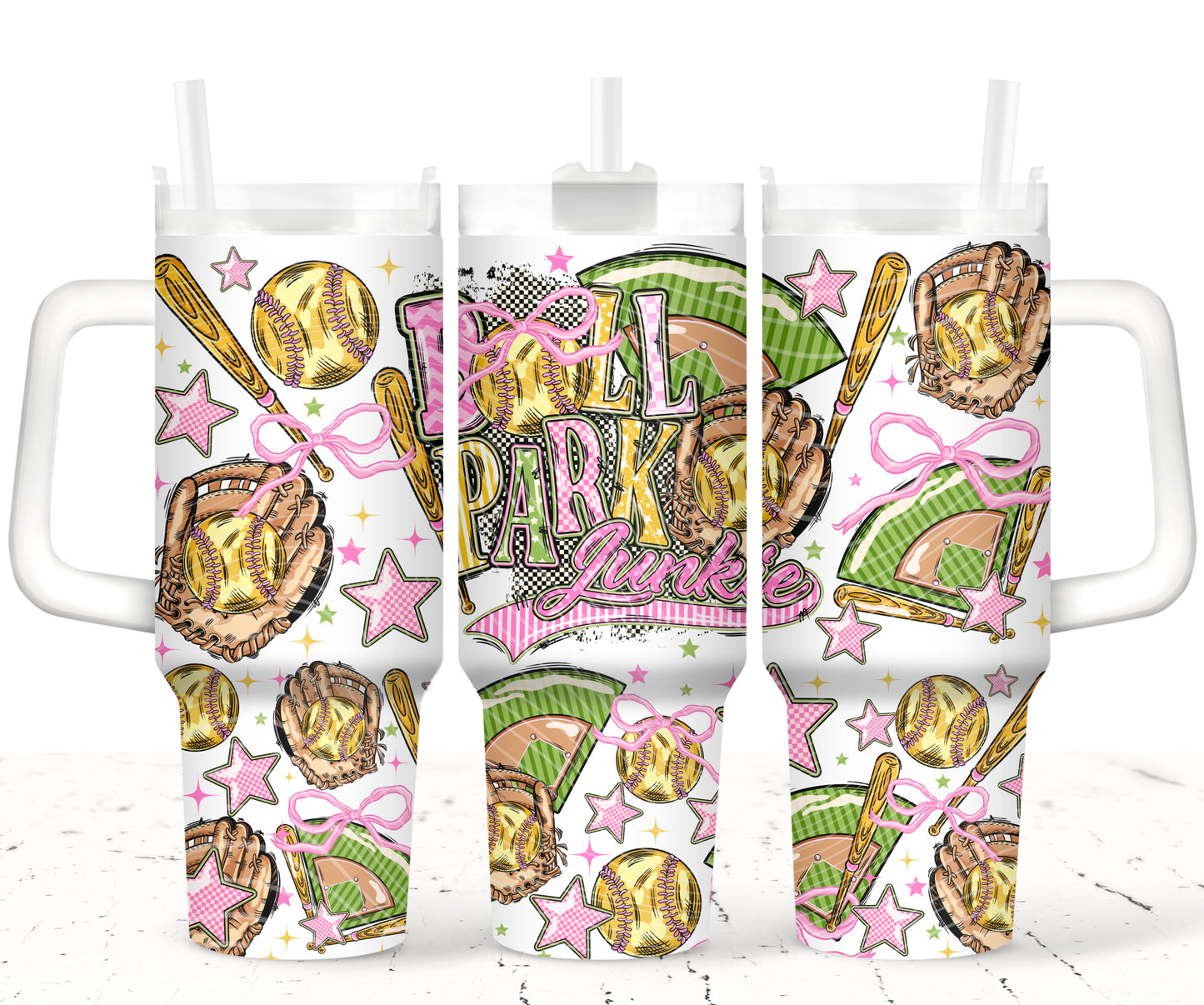 Ball Park Junkie_ Softball 40oz Tumbler