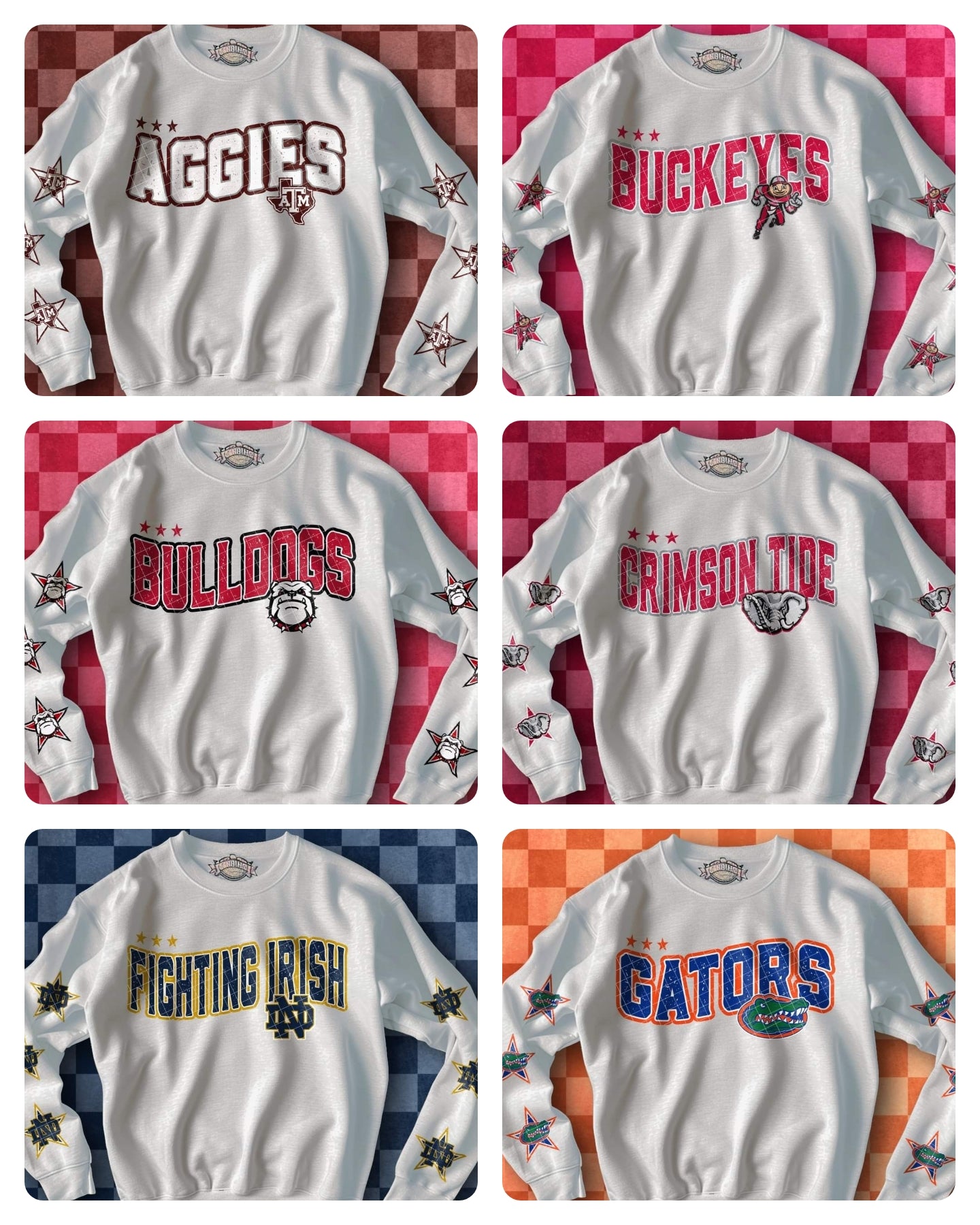 Football w/ Sleeves (College)---PICK A TEAM