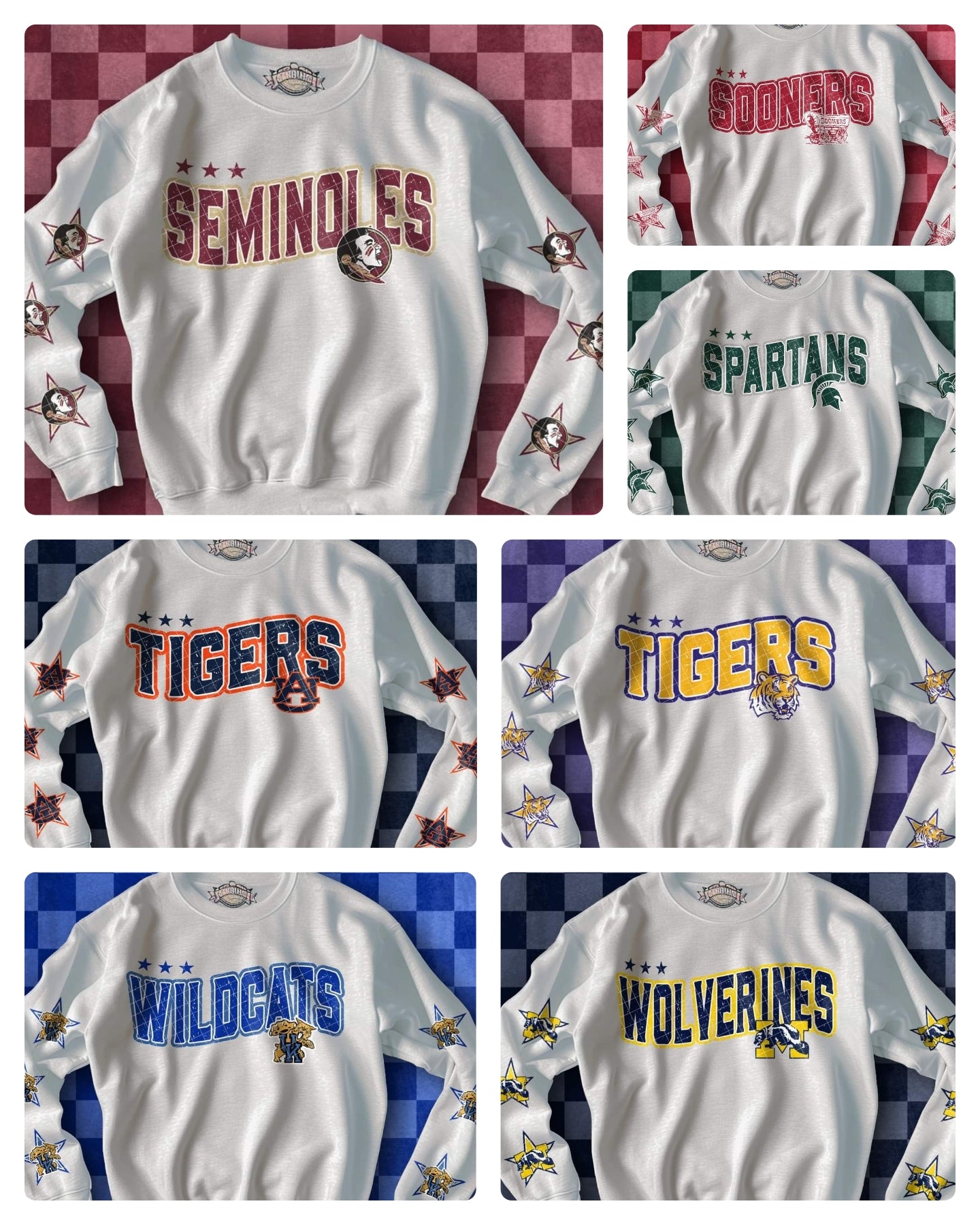 Football w/ Sleeves (College)---PICK A TEAM