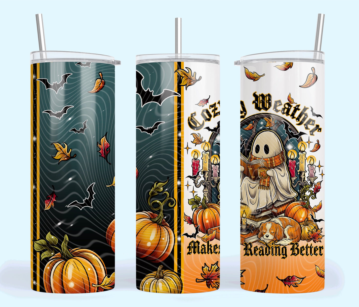 Cozy Weather Ghostie 20oz Skinny Tumbler