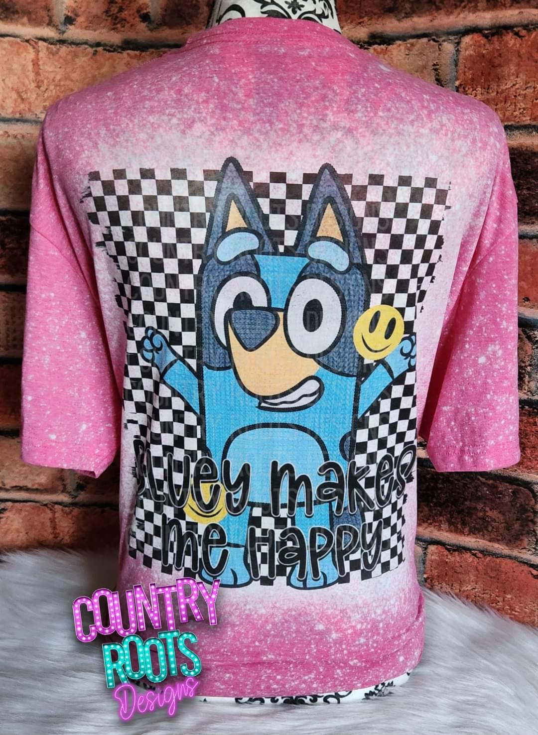 Blue Makes Me Happy (Front & Back Designs)