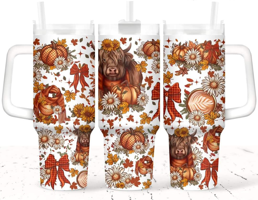 Autumn Cows 40oz Tumbler