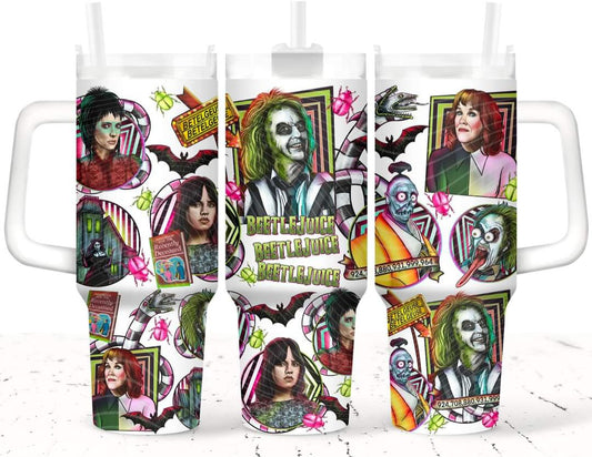 Beetlejuice Beetlejuice Beetlejuice 40oz Tumbler