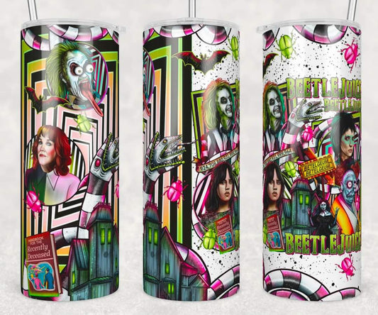 Beetlejuice Beetlejuice Beetlejuice 20oz Skinny Tumbler