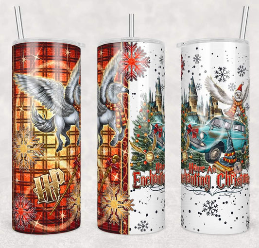 HP Christmas 20oz Skinny Tumbler