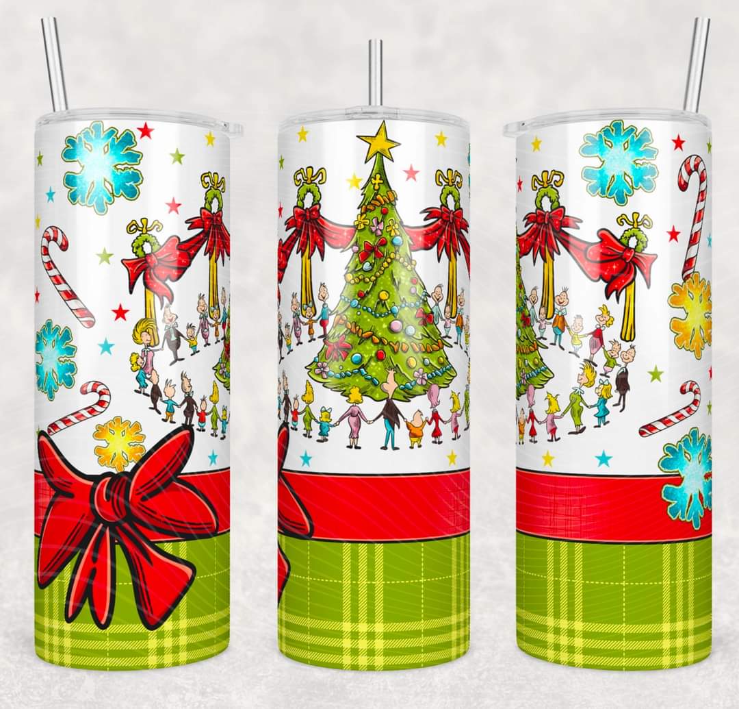 Welcome Christmas, Christmas Day 20oz Skinny Tumbler