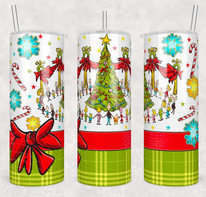 Welcome Christmas, Christmas Day 20oz Skinny Tumbler