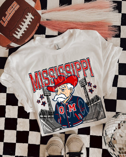 Ole Mississippi Letter_man tee