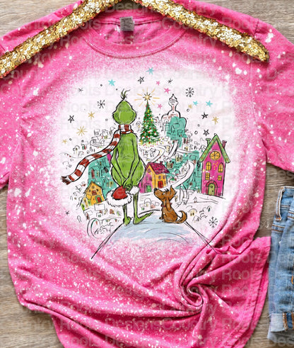 Retro Christmas Grinch_ Tee