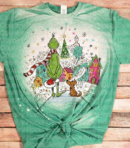 Retro Christmas Grinch_ Tee