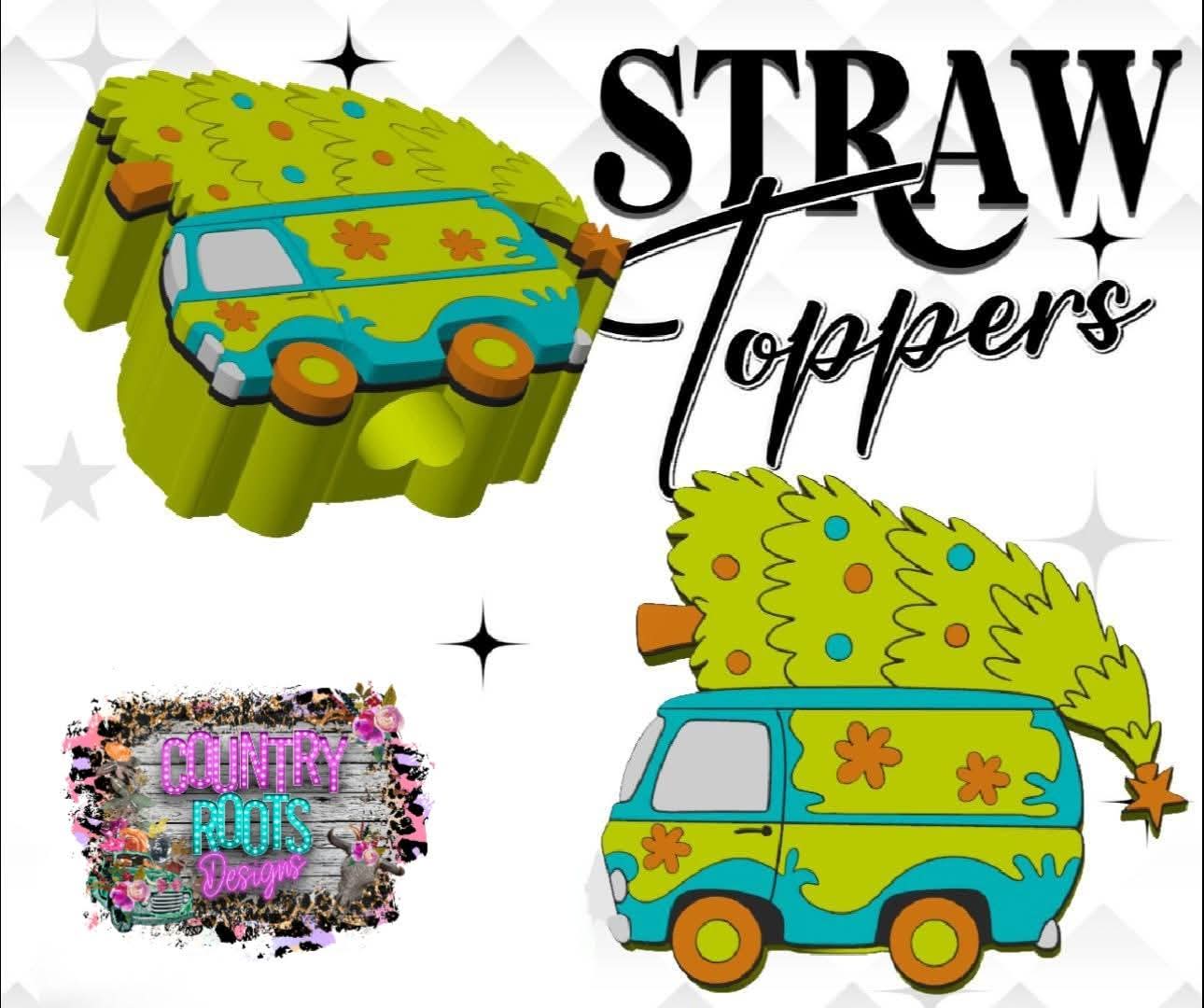RTS Christmas Mystery Van 3D Straw Topper