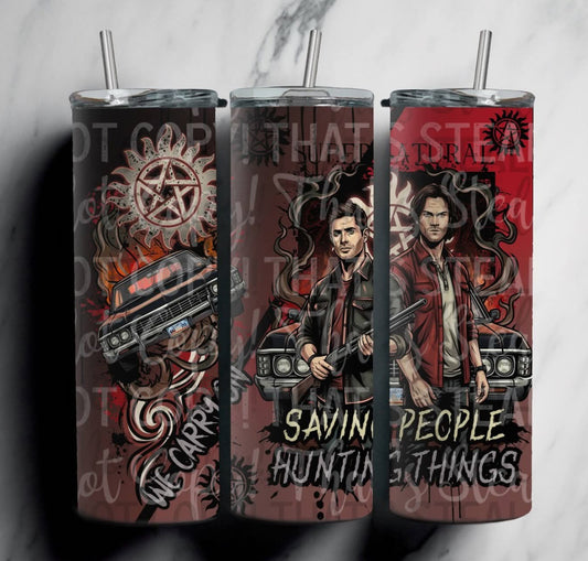 Super _Carry On_ 20oz Skinny Tumbler