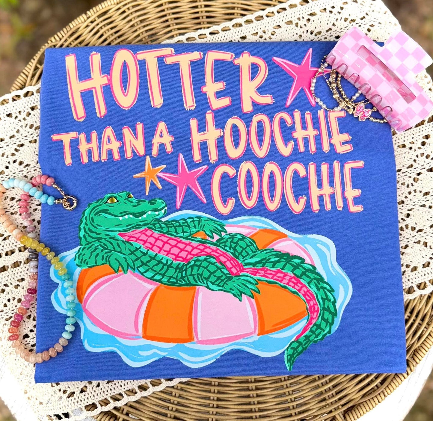 Hotter Than A Hoochie Coochie/ Gator- Comfort Colors Tee