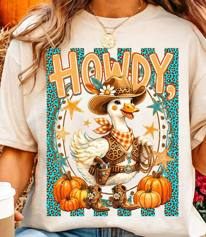 Howdy Cowboy Duck Tee