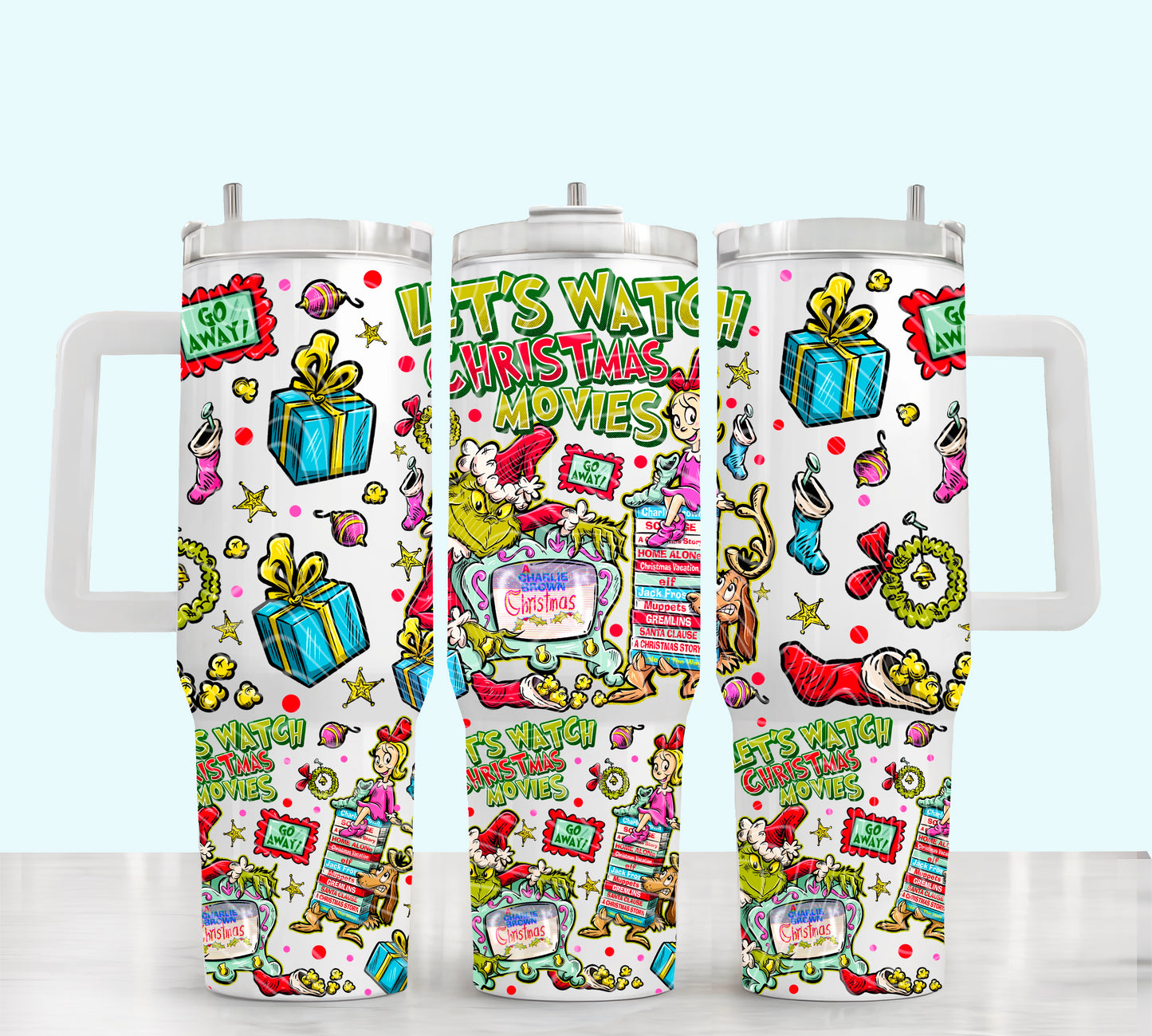 Let's Watch Christmas Movies 40oz Tumbler