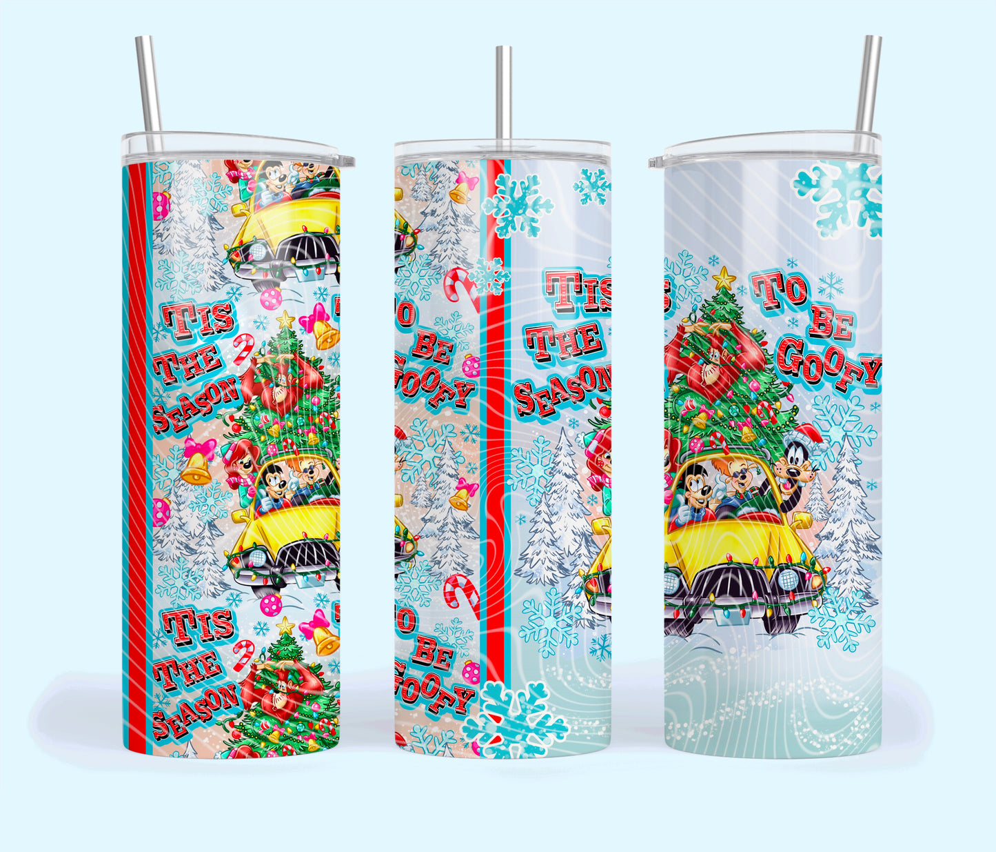Goofy_Christmas 20oz Skinny Tumbler