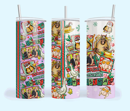 The One Where It's Christmas 20oz Skinny Tumbler