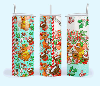 Santa's Nice Mice 20oz Skinny Tumbler