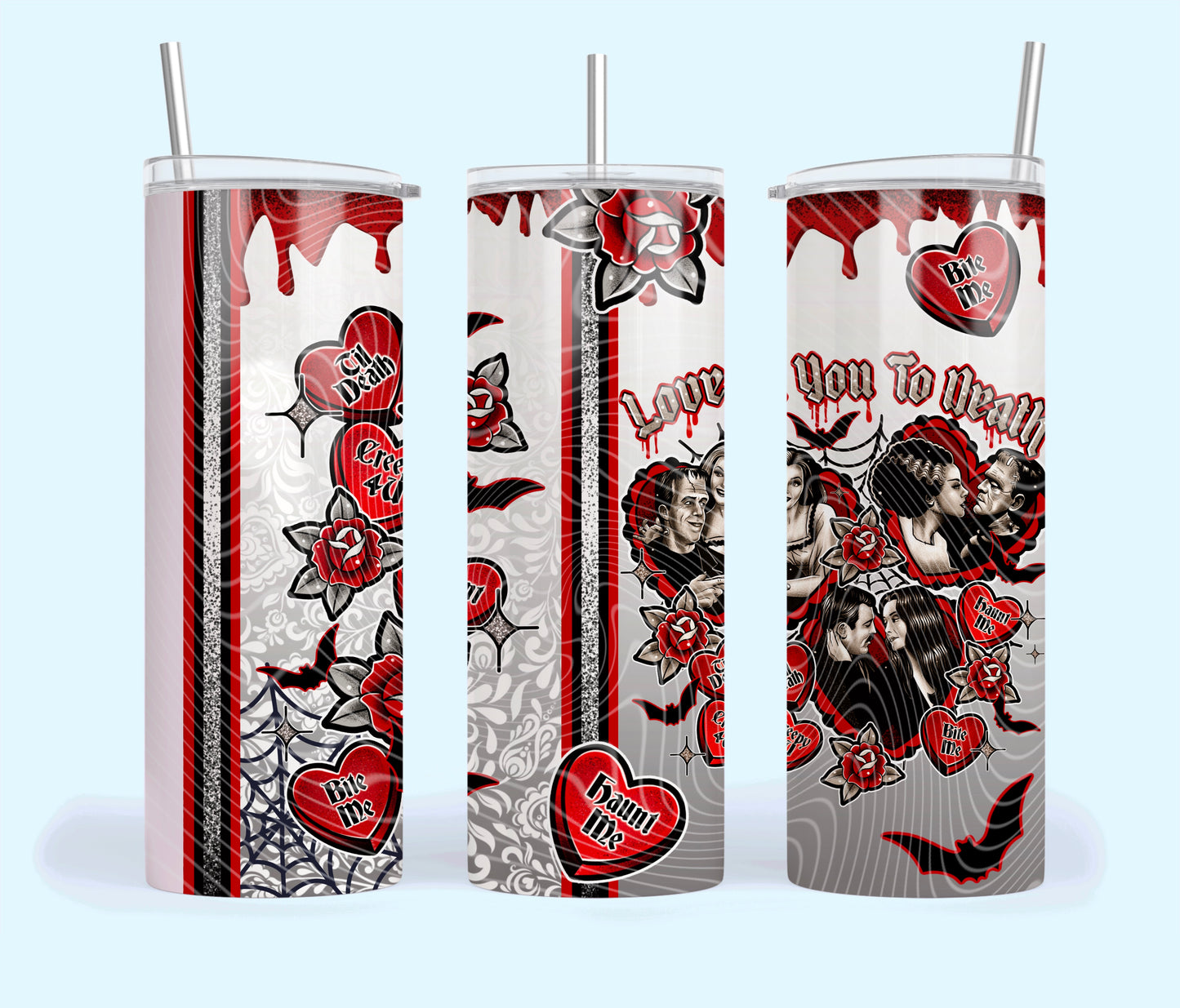Love You To Death 20oz Skinny Tumbler