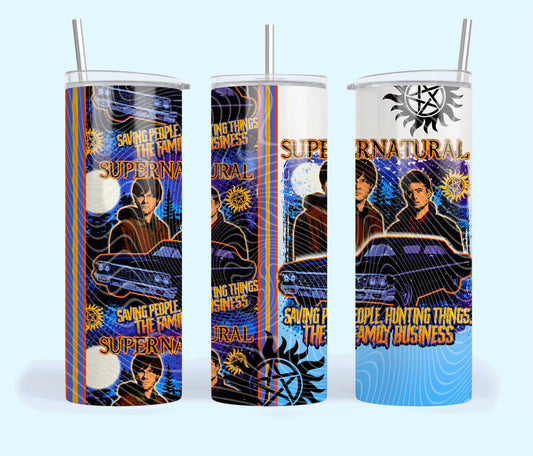 Supernatural_ 20oz Skinny Tumbler
