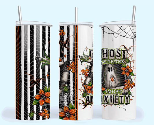 Ghost With The Most Anxiety 20oz Skinny Tumbler