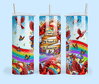 Part Of My Heart Is In Heaven 20oz Skinny Tumbler