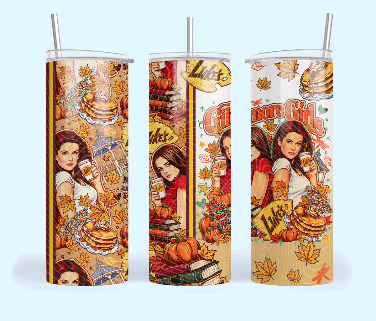 Gilmore Girls_ Fall 20oz Skinny Tumbler