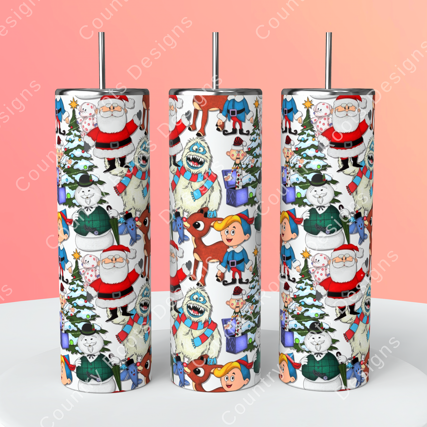 Reindeer & Friends 20oz Skinny Tumbler