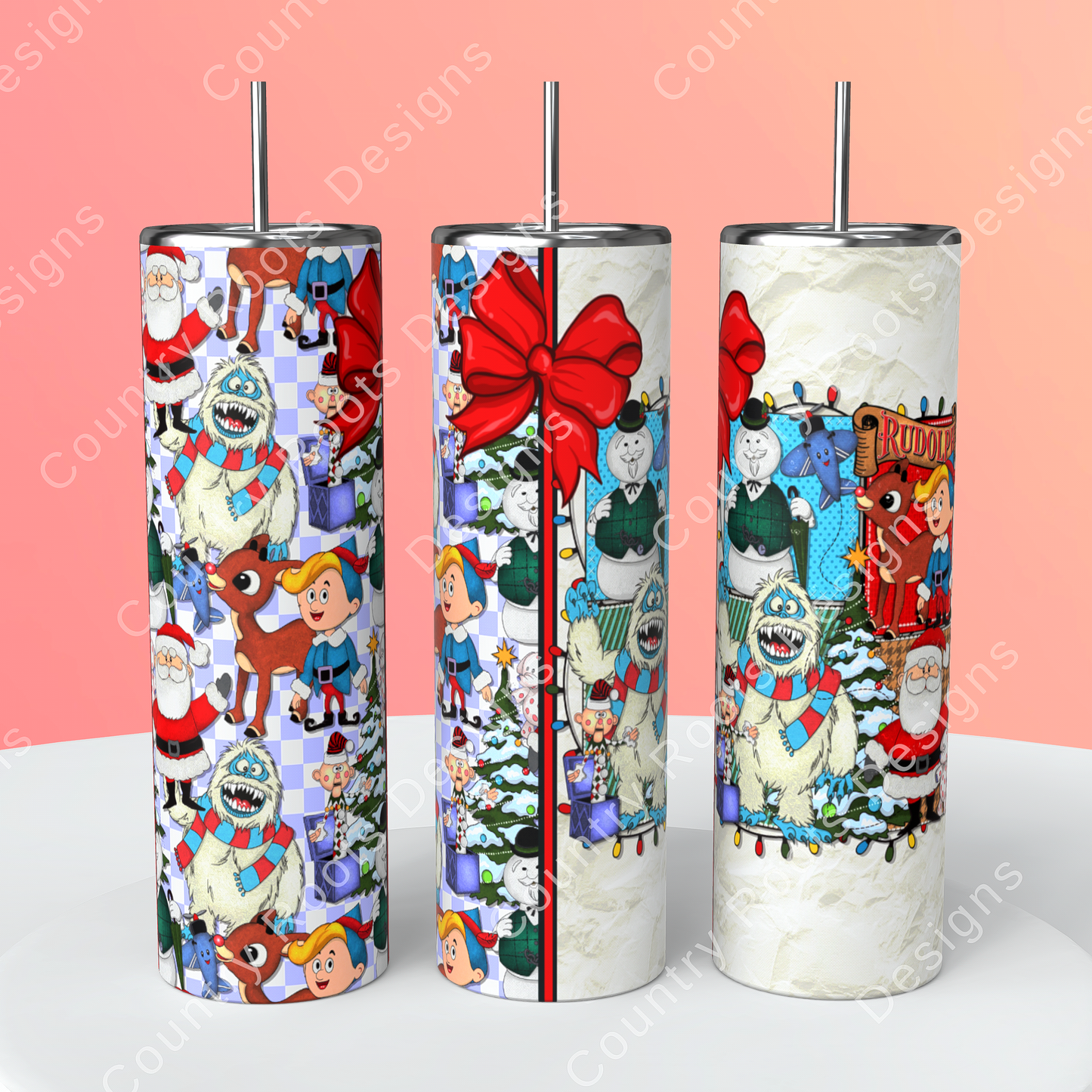 Reindeer 20oz Skinny Tumbler
