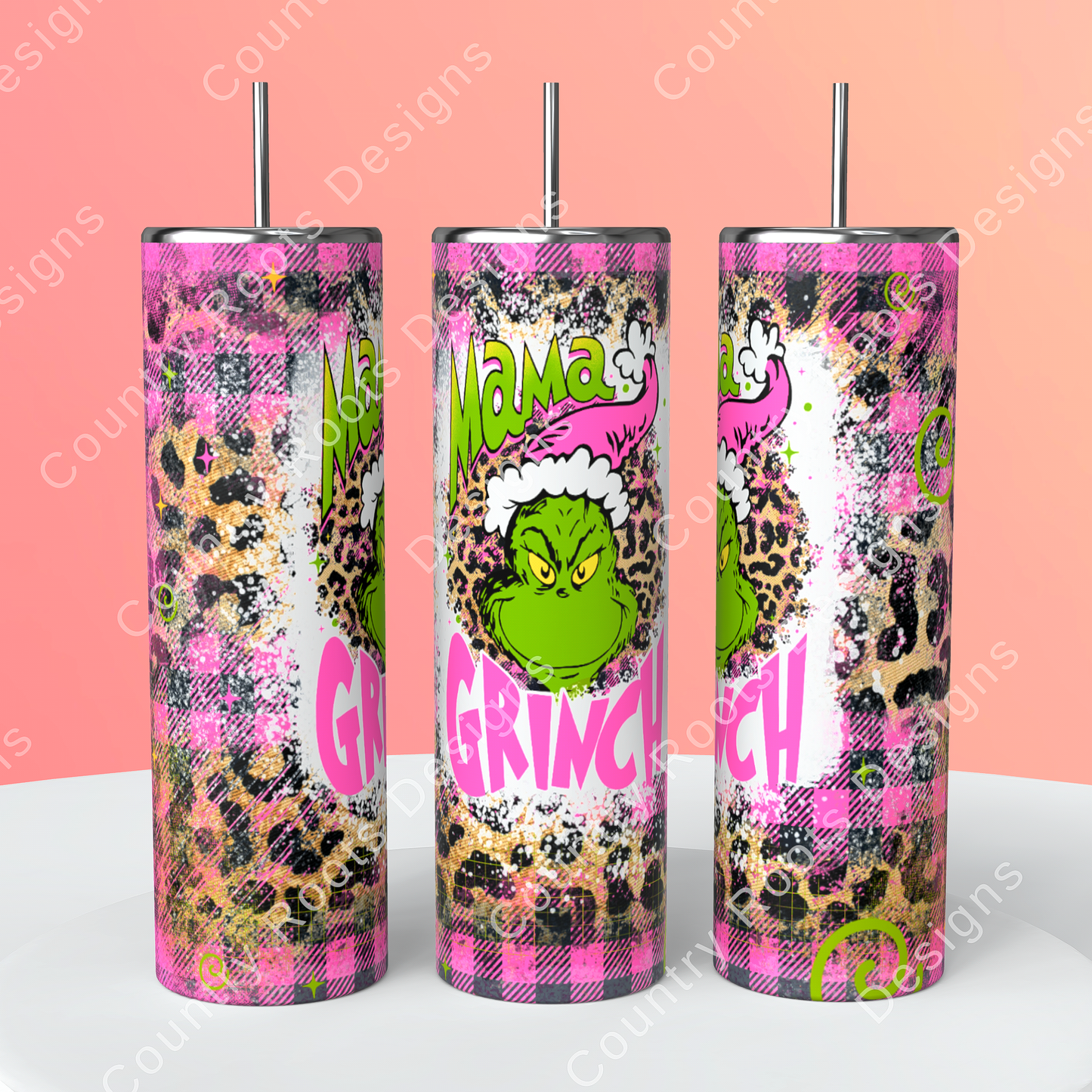 Mama Grinch 20oz Skinny Tumbler