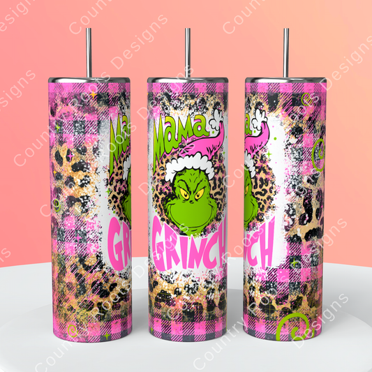 Mama Grinch 20oz Skinny Tumbler