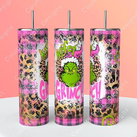 Wifey Grinch 20oz Skinny Tumbler