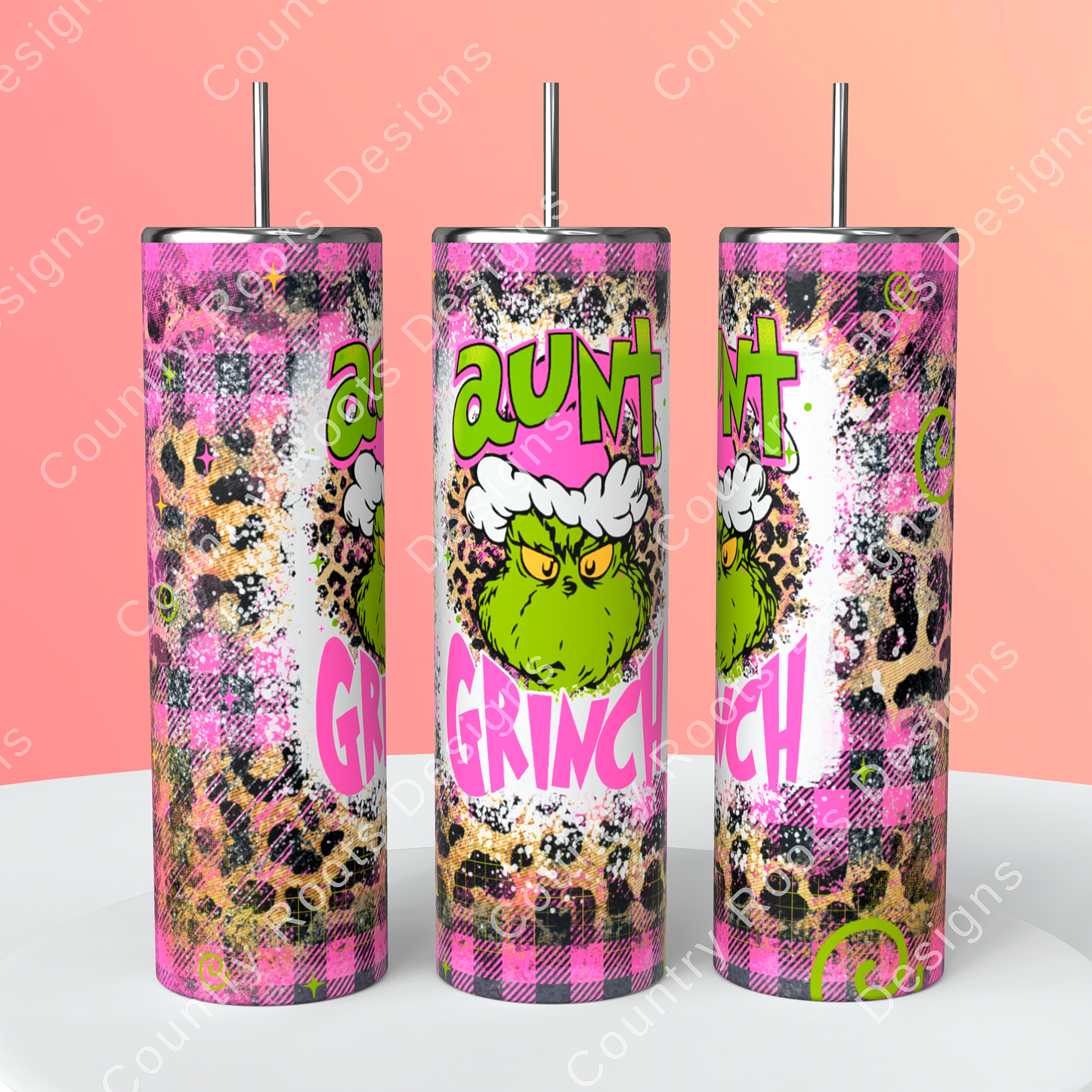 Aunt Grinch 20oz Skinny Tumbler
