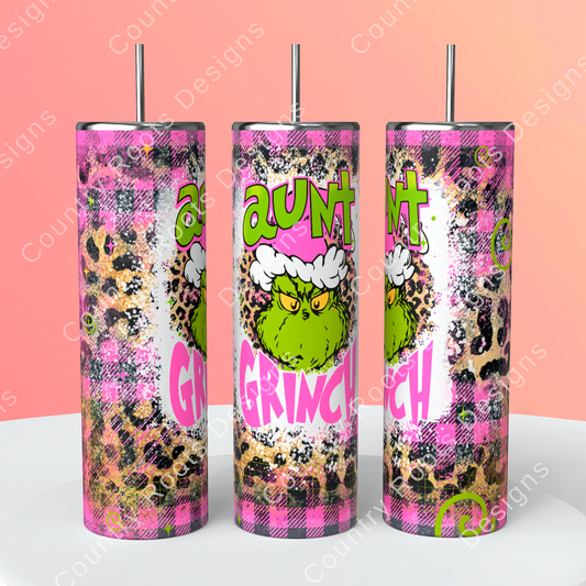Aunt Grinch 20oz Skinny Tumbler