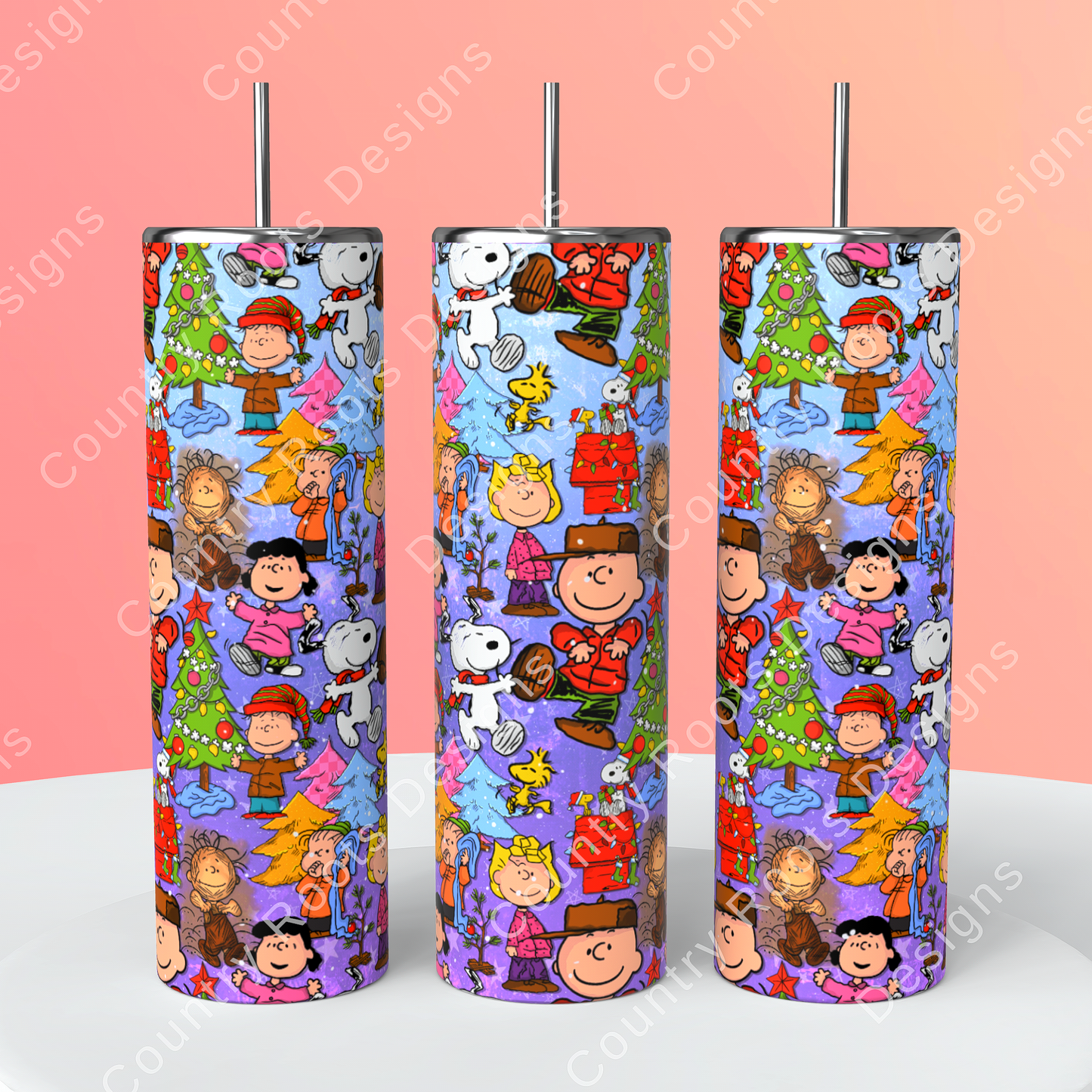 C. Brown Christmas 20oz Skinny Tumbler