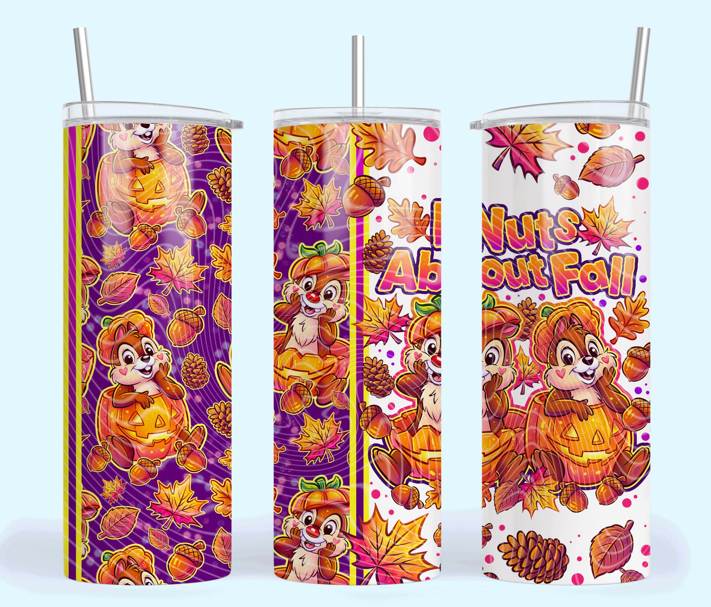 Nuts About Fall 20oz Skinny Tumbler