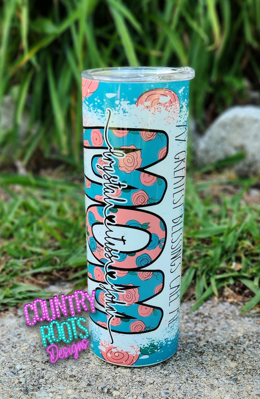 Personalized Mama, nana, grammy, etc.. 20oz Skinny Tumbler