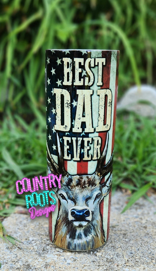 Best Dad Ever 20oz Skinny Tumbler