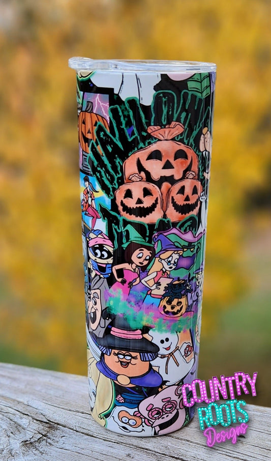 90's Halloween Themed 20oz Skinny Tumbler