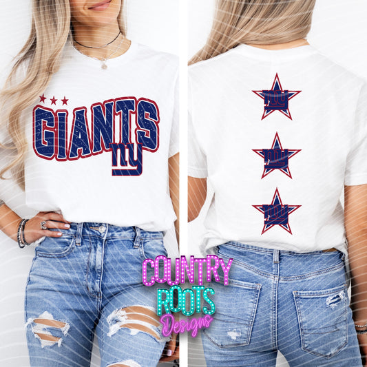 Football w/ Back Design---PICK A TEAM