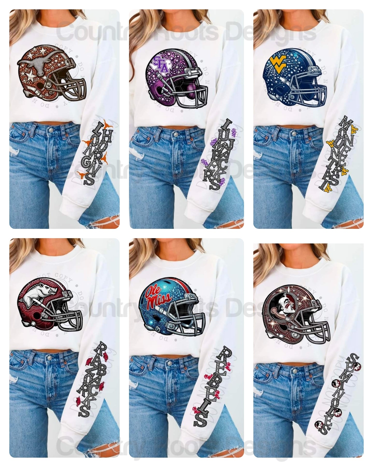 Rhinestone Football (College)---PICK A TEAM