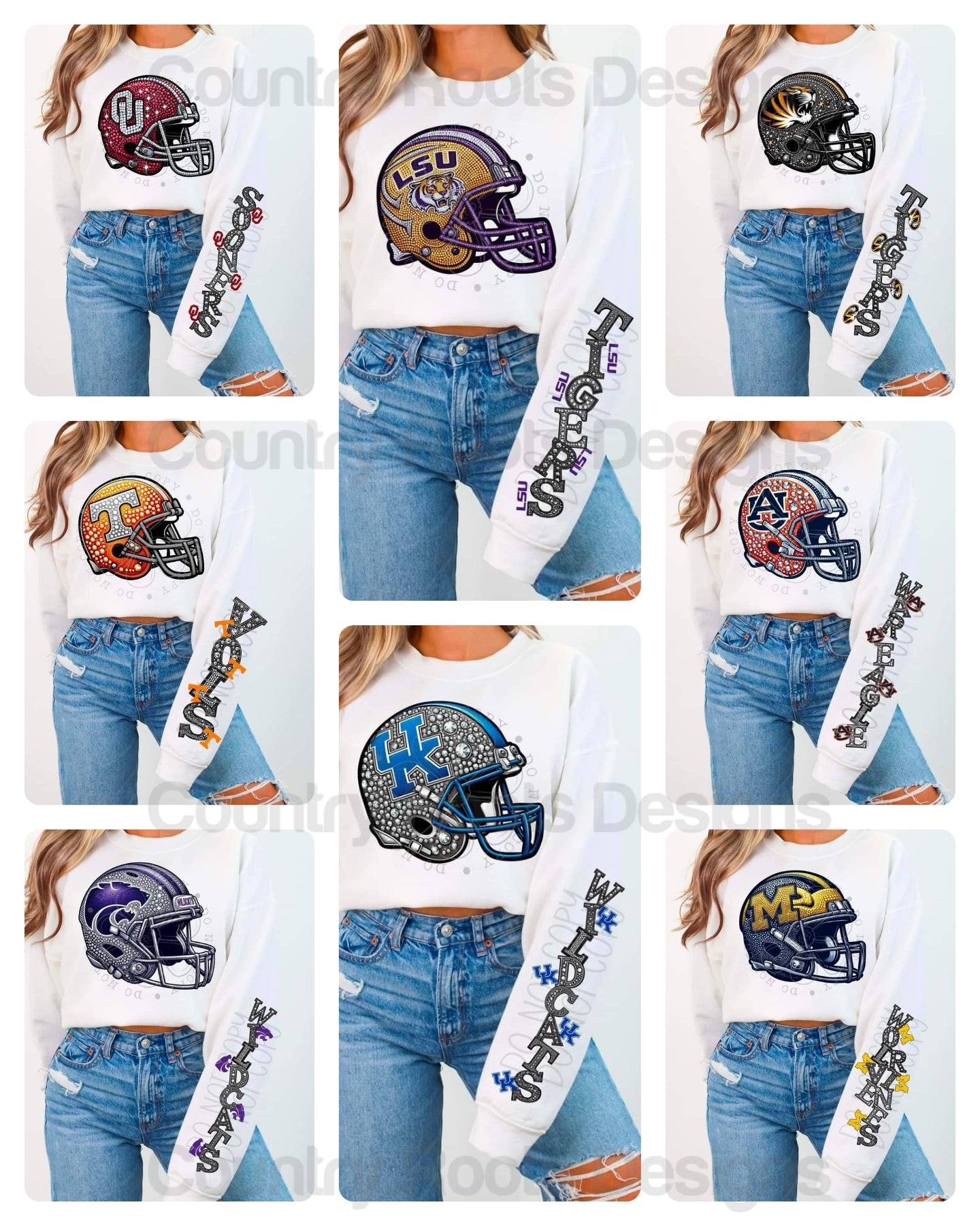 Rhinestone Football (College)---PICK A TEAM