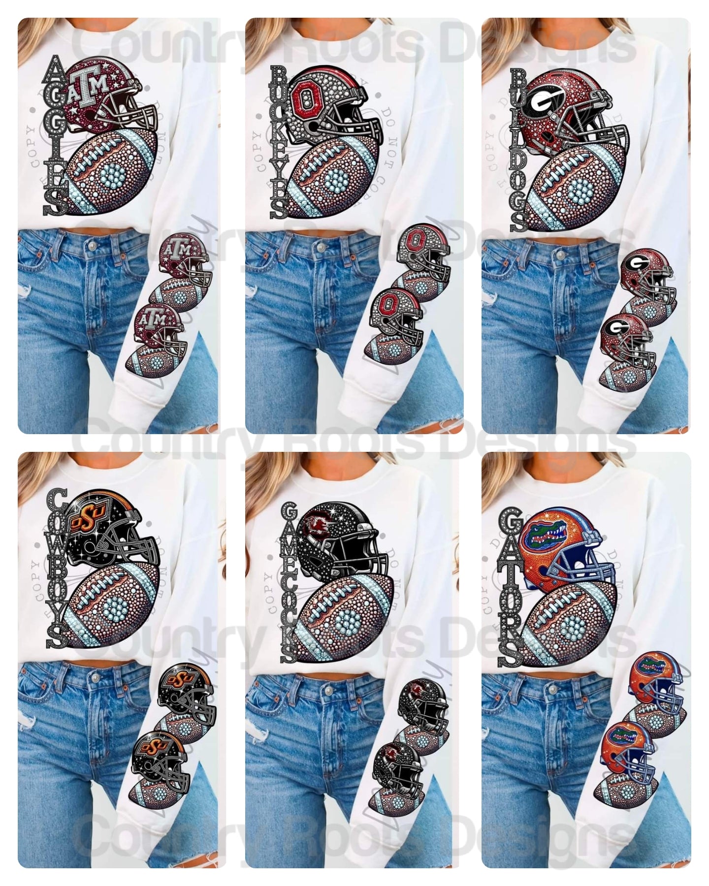 Rhinestone Football (College)--- PICK A TEAM