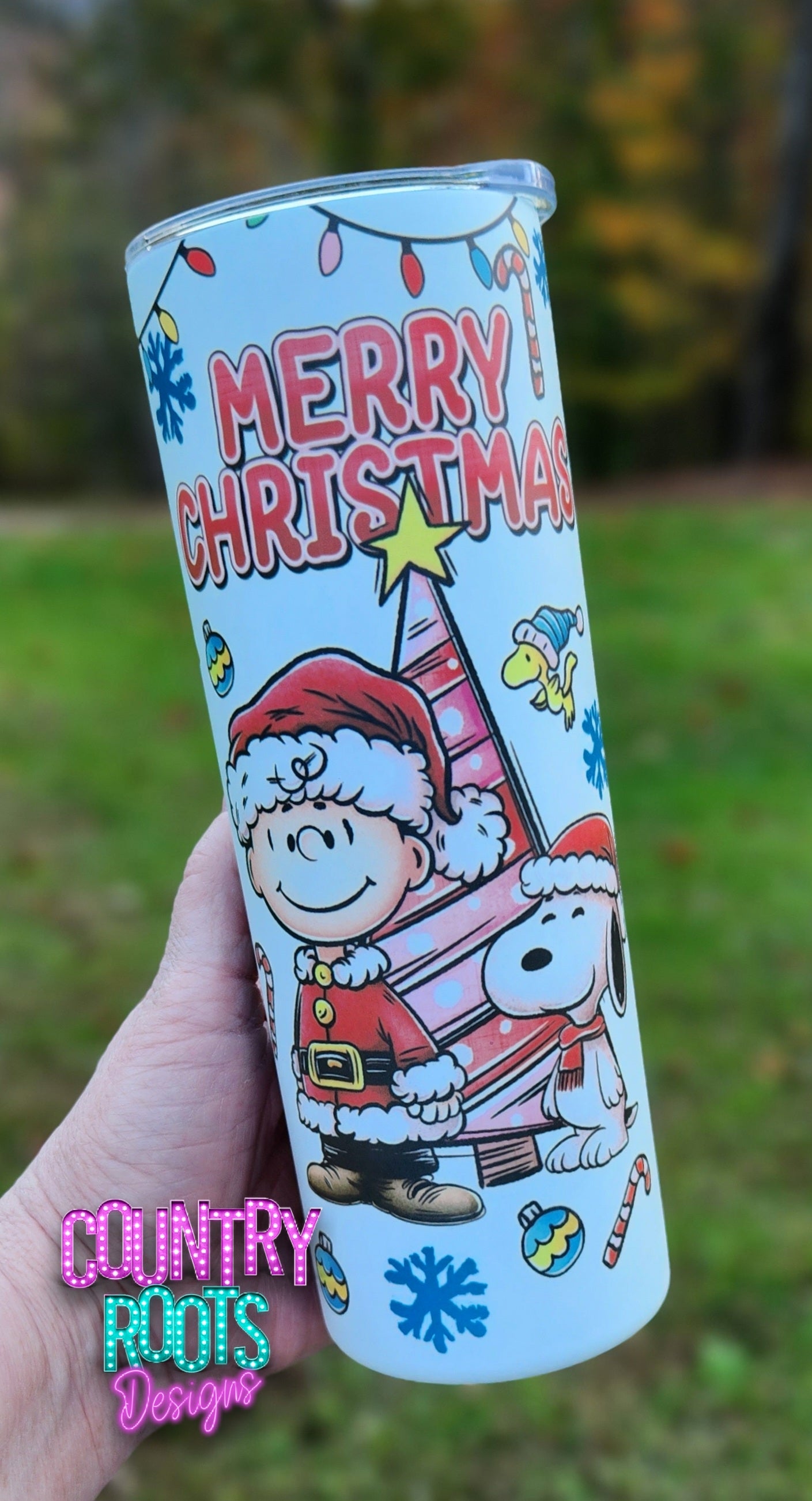 Christmas Peanuts 20oz Skinny Tumbler