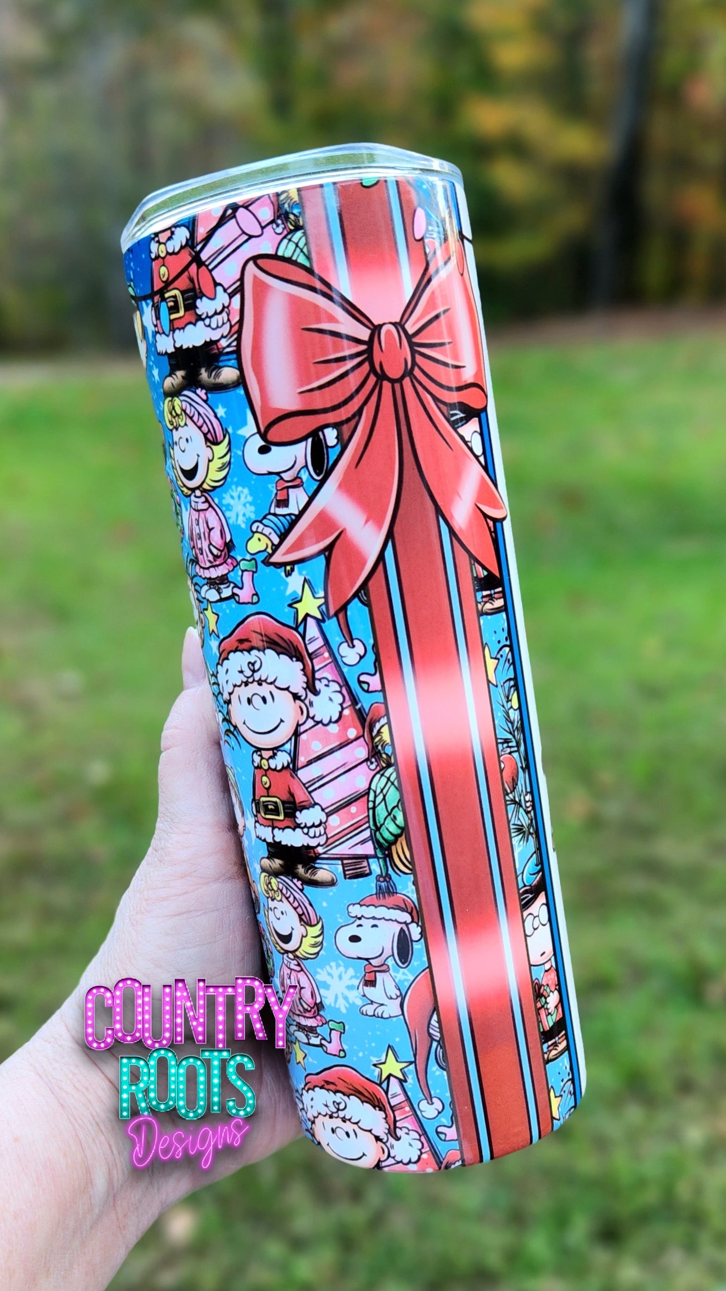 Christmas Peanuts 20oz Skinny Tumbler